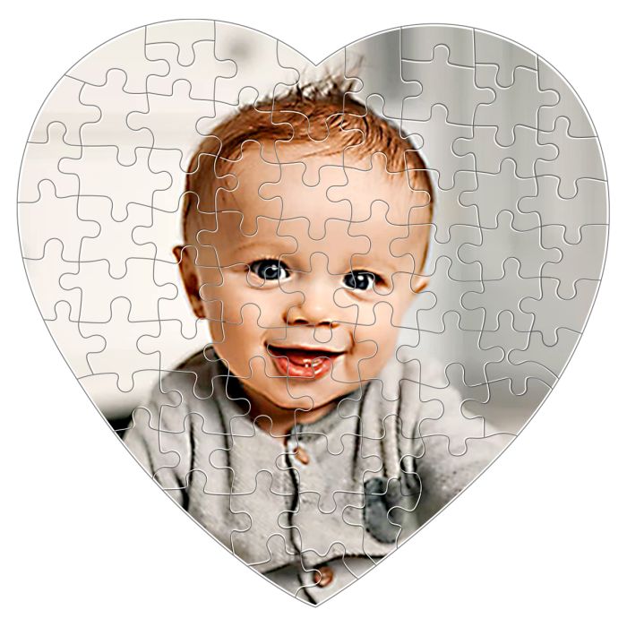 magnet puzzle photo coeur personnalise