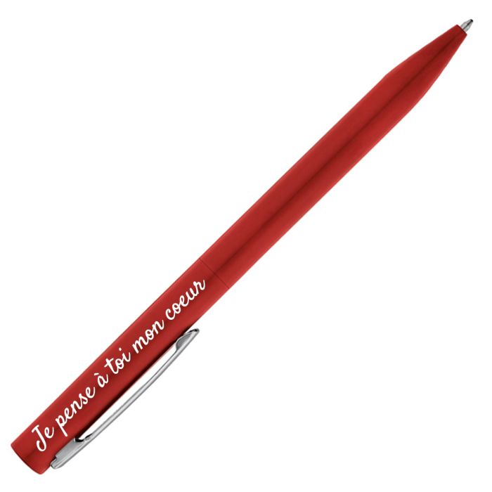 Stylo gravé personnalisé rouge