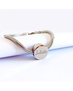 Bracelet charms gravé rond