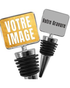 Bouchon de bouteille rectangulaire personnalisé photo