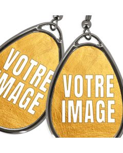 Boucles oreilles photo gouttes d'eau