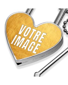 Cadenas photo cœur personnalisé