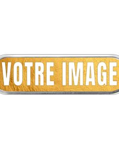 Badge personnalisé photo métallique 71 x 21 mm