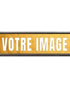 Badge d'identification métallique rectangulaire 71 x 21 mm