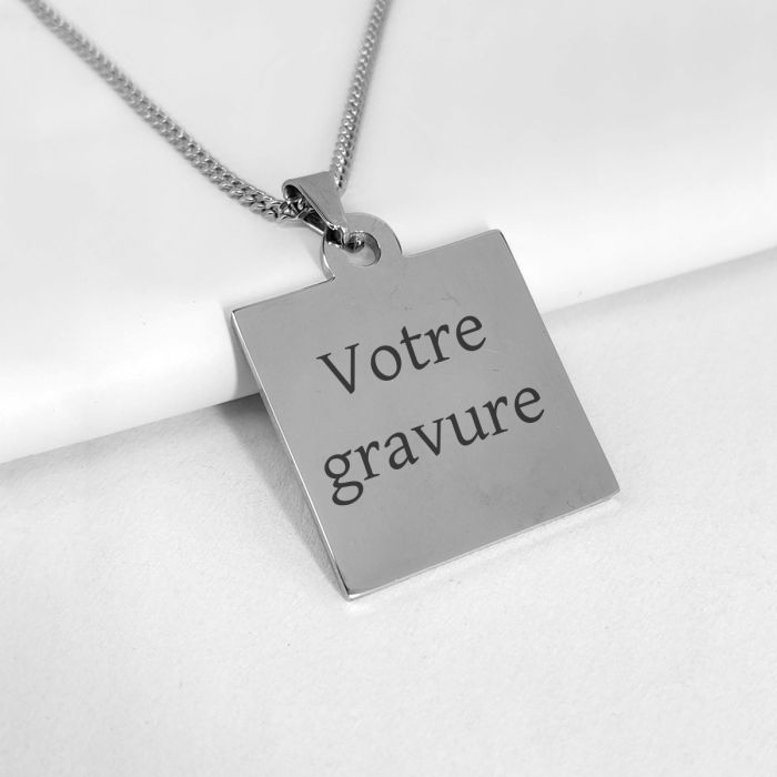 Argent Pendentif Avec Gravure Pendentif Homme Personnalisé
