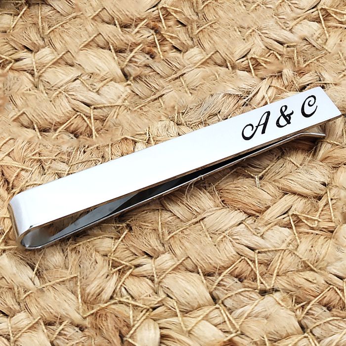 Bijou Homme élégant Asienice Pince à Cravate Homme Argent Avec - 10