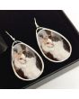 Boucles d'oreilles photo gouttes d'eau personnalisées