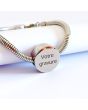 Bracelet charms gravé rond - on