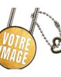 Cadenas photo personnalisé rond - on