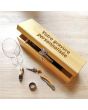 coffret bouteille bois grave