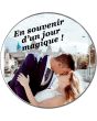 Magnet photo rond métallique 5 cm