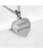 Pendentif gravé petit coeur - off