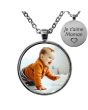 Pendentif personnalisé médaille photo et gravure