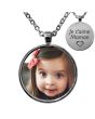 Pendentif personnalisé médaille photo et gravure