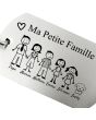 Porte-clés gravé ma petite famille - off