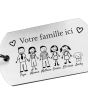 Porte-clés gravé ma petite famille - on