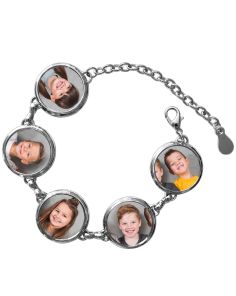 bracelet photo 5 rond -bonne fete maman