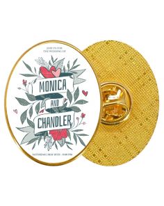 Épinglette ovale dorée - OFF