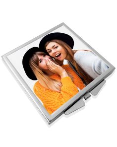 Miroir de poche personnalise carré