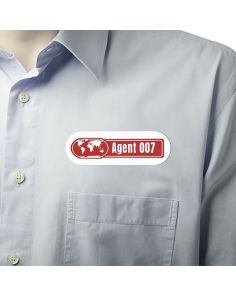 Badge d'identification photo MDF rectangulaire - OFF