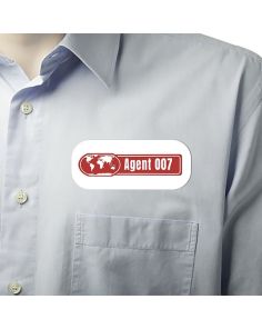 Badge d'identification photo MDF rectangulaire - OFF