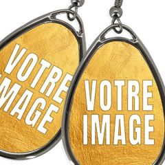 Boucles oreilles photo gouttes d'eau