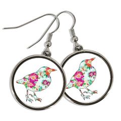 Boucles d'oreilles photo pendantes rondes - OFF