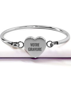 Bracelet personnalisé gravé coeur