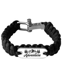 Bracelet photo en paracorde noir - off