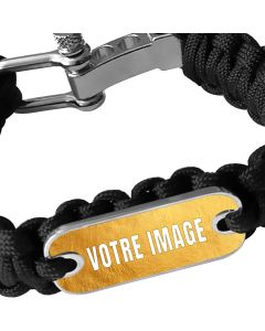 Bracelet photo en paracorde noir