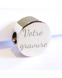 Charm gravé rond pour bracelet 