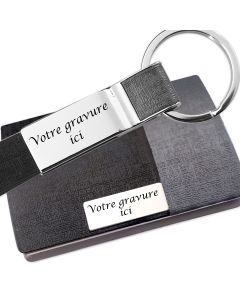 Coffret porte carte de visite porte-clés gravé