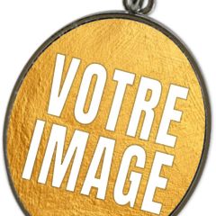 Pendentif photo ovale avec chaine