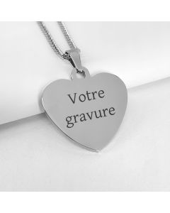 Pendentif cœur gravé