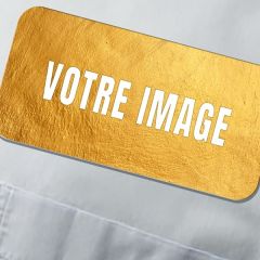 Badge d'identification photo MDF rectangulaire