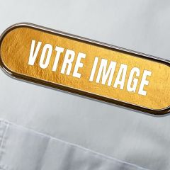 Badge personnalisé photo métallique 71 x 21 mm