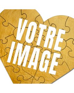 Puzzle cœur personnalisé