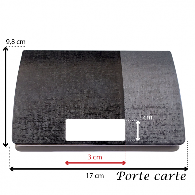 Coffret porte carte de visite porte-clés gravé 