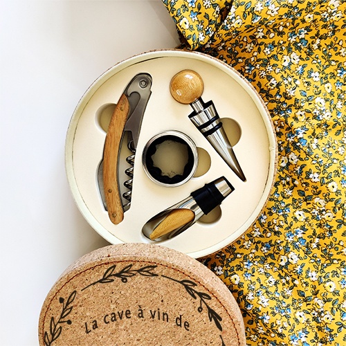 coffret sommelier liège cadeau pendaison de cremaillère