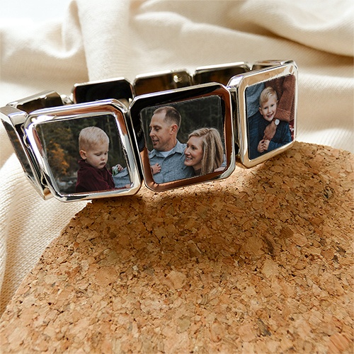 Bracelet photo personnalisé cadeau famille