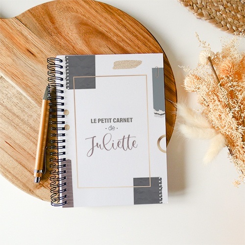 carnet de notes personnalise photo coloré cadeau enfant