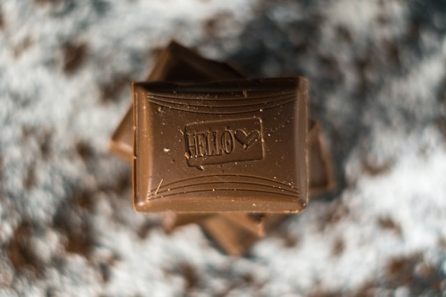 carré de chocolat personnalisé inscription Saint Valentin 