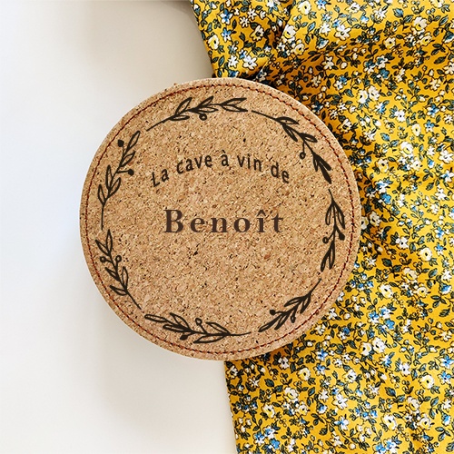 Coffret sommelier en liège gravé 