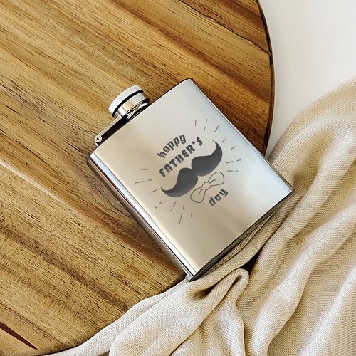 flasque alcool personnalisé gravure fête des peres