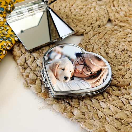 miroir de poche personnalisé photo meilleures amies
