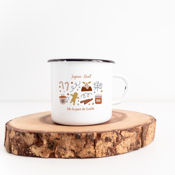 mug personnalisé en métal blanc photo enfants bébés blonds