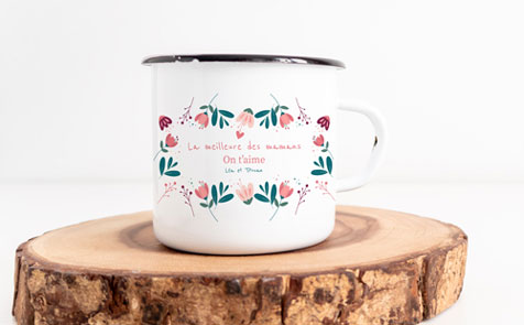 Mug vintage original personnalisé cadeau fête des mères