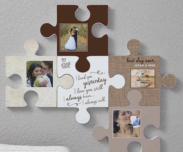 puzzle personnalise decoration murale cadeau couple mariage