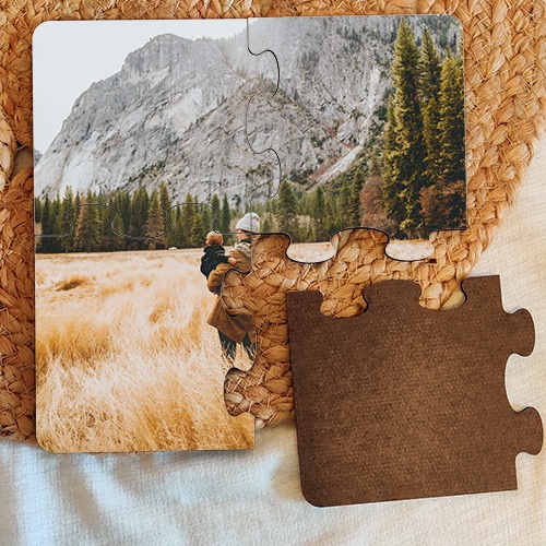Sous-bock puzzle à personnaliser d'une photo 